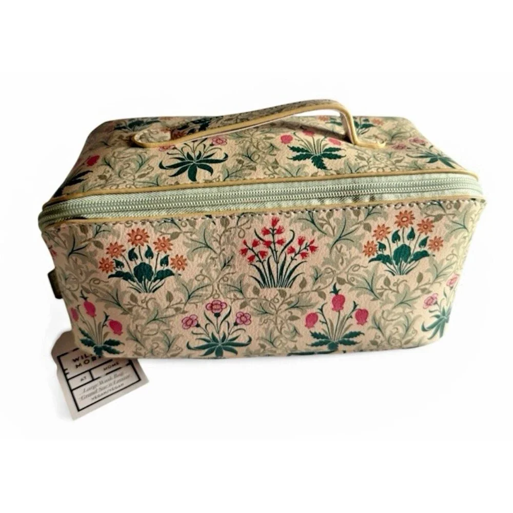 William Morris Celandine Green Beauty Washbag Toiletry Make-Up Bag Travel Bag
